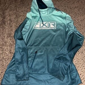 FXR Teal Gradient Hoodie with Logo